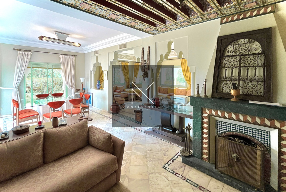 Location rez-de-jardin Marrakech Palmeraie, vue frontale golf sans vis-à-vis