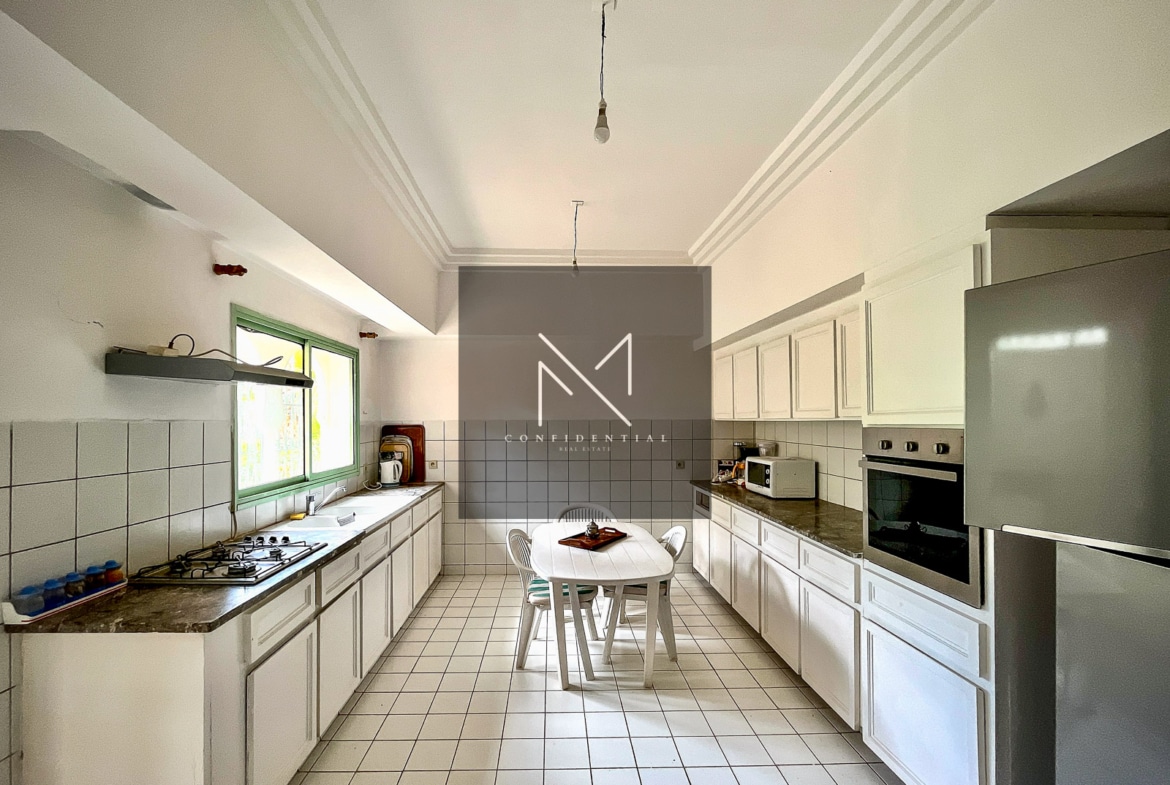 Location rez-de-jardin Marrakech Palmeraie, vue frontale golf sans vis-à-vis