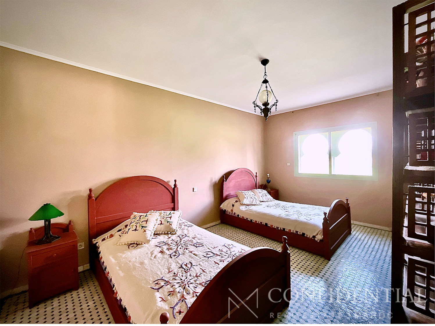 Location rez-de-jardin Marrakech Palmeraie, vue frontale golf sans vis-à-vis