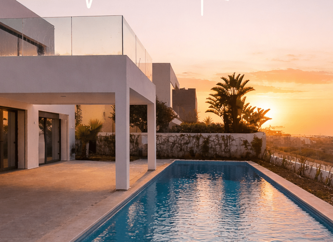 Piscine–extérieur–face–océan–Villa––Ain Diab